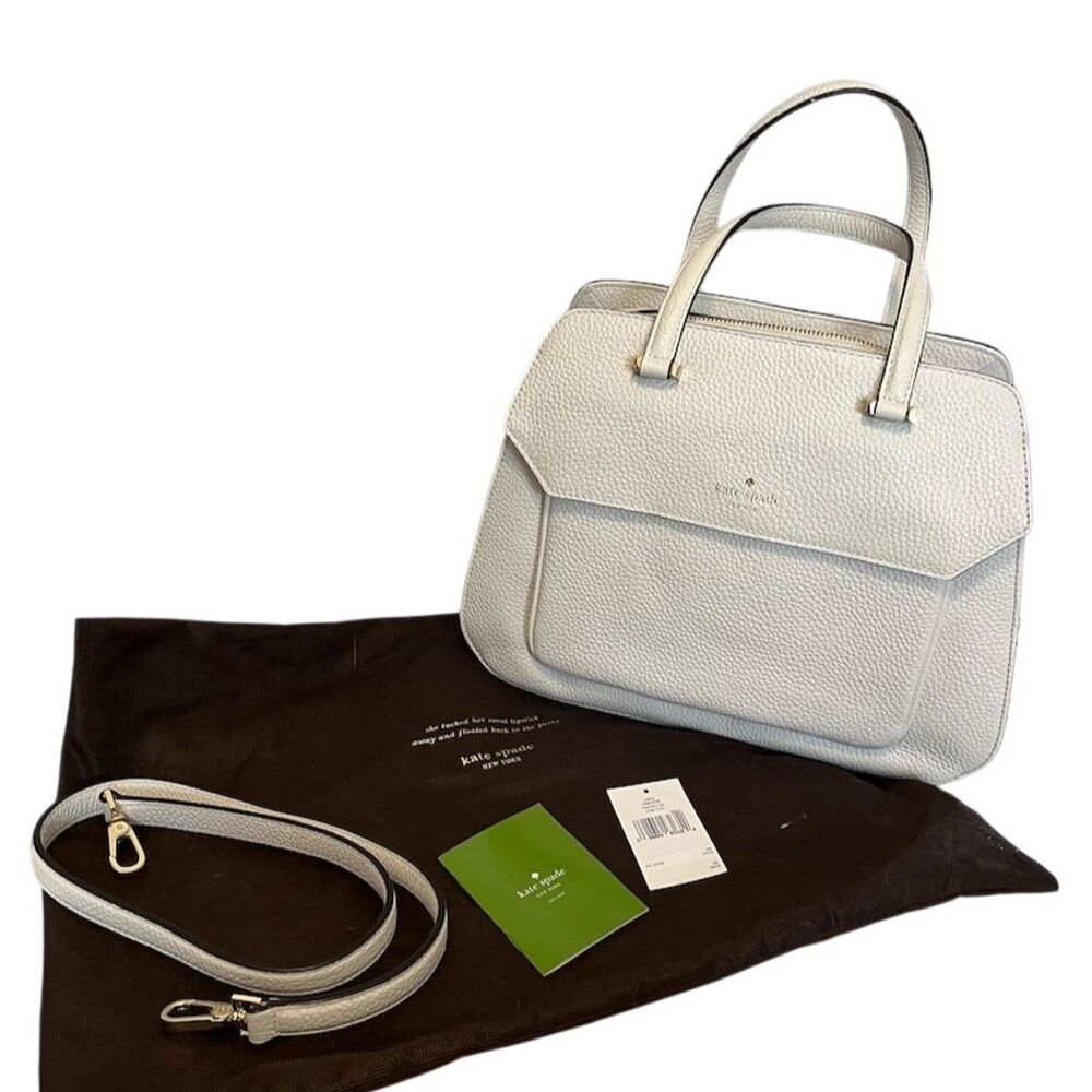 Kate Spade Cream Boxwood Road Aubrey Satchel Bag w/ Dust Bag